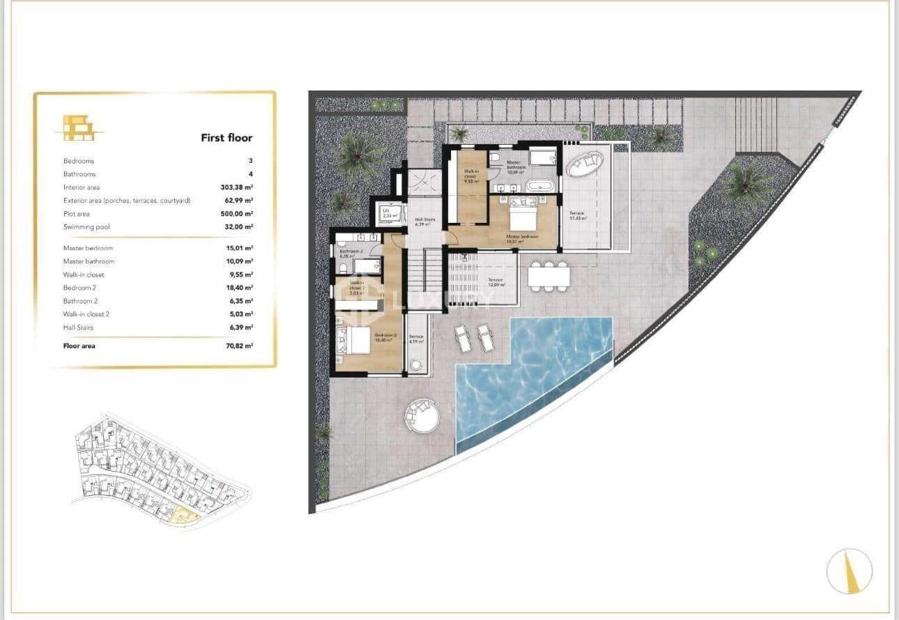 3 chambre Villa/Maison à vendre à La Caldera avec piscine garage - 1 912 900 € (Ref: 9379291)