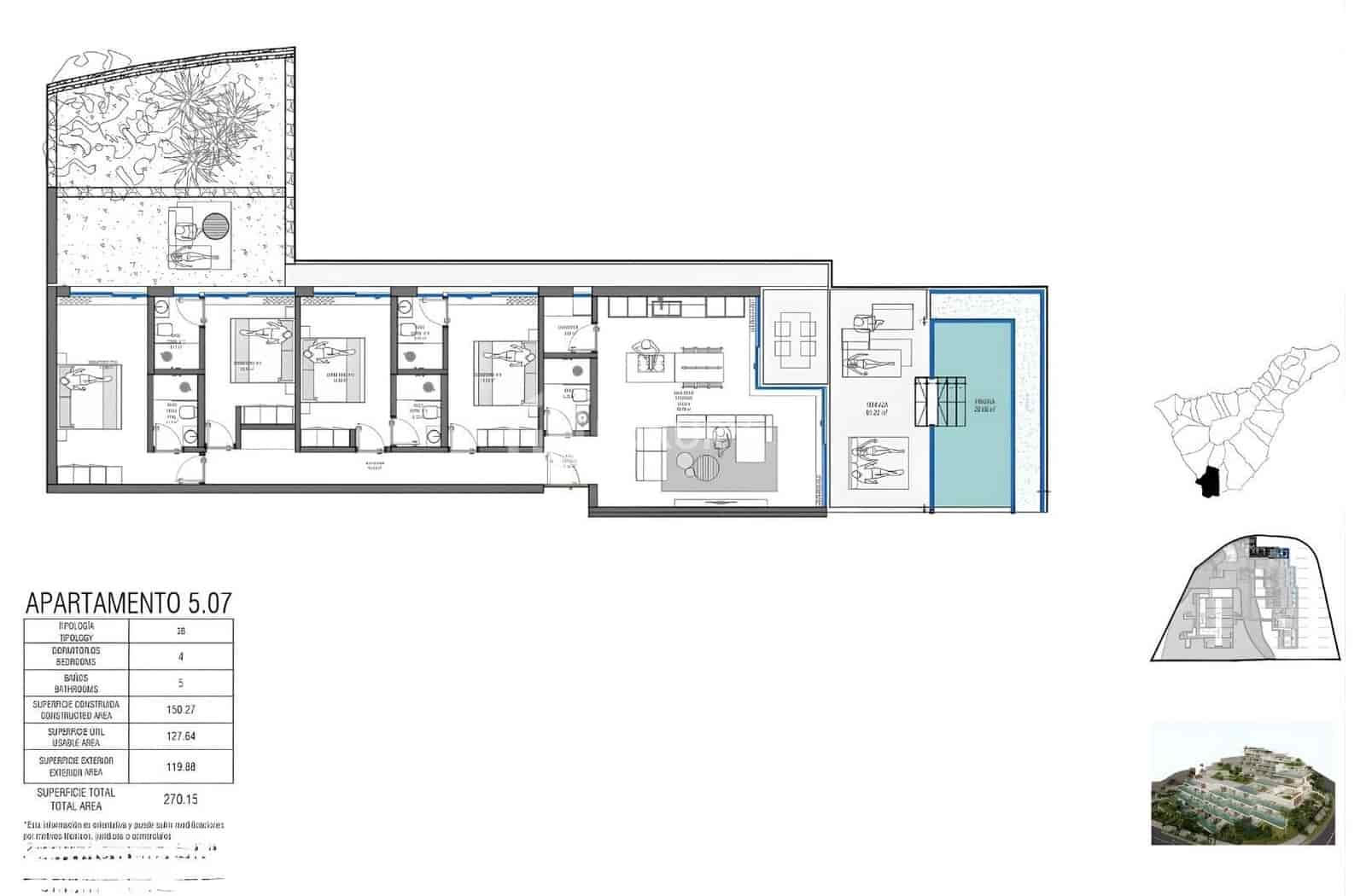 4 slaapkamer Appartement te koop in Los Cristianos met zwembad garage - € 1.768.500 (Ref: 9519227)