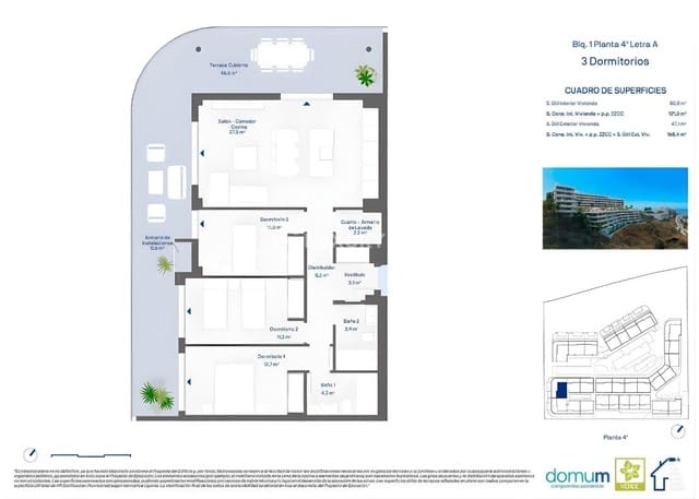 3 chambre Appartement à vendre à Playa Paraiso, Adeje avec piscine garage - 942 700 € (Ref: 9519230)