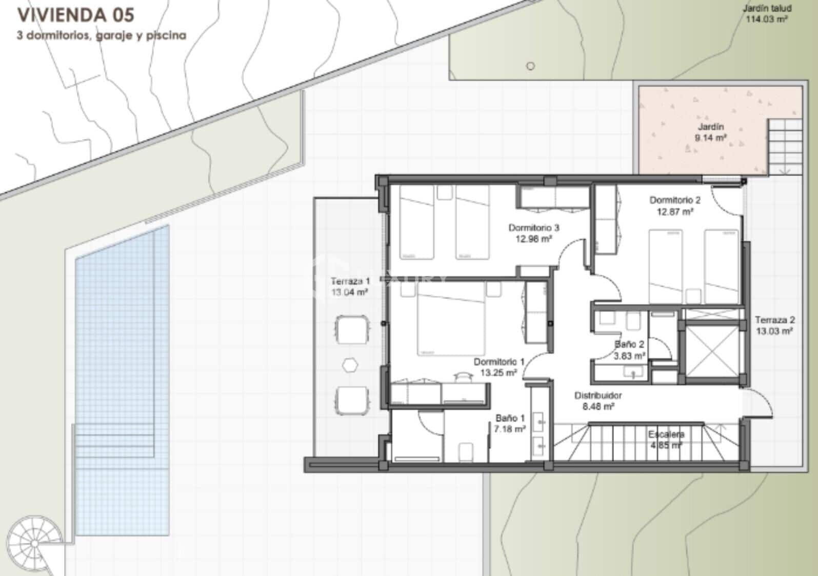 3 makuuhuone Huvila myytävänä paikassa Tabaiba mukana uima-altaan 
autotalli - 718 620 € (Ref: 9533999)