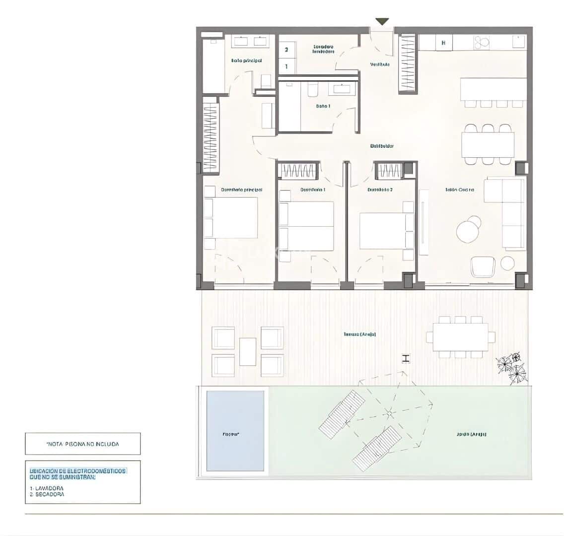 3 slaapkamer Flat te koop in Callao Salvaje met zwembad garage - € 807.000 (Ref: 9537347)