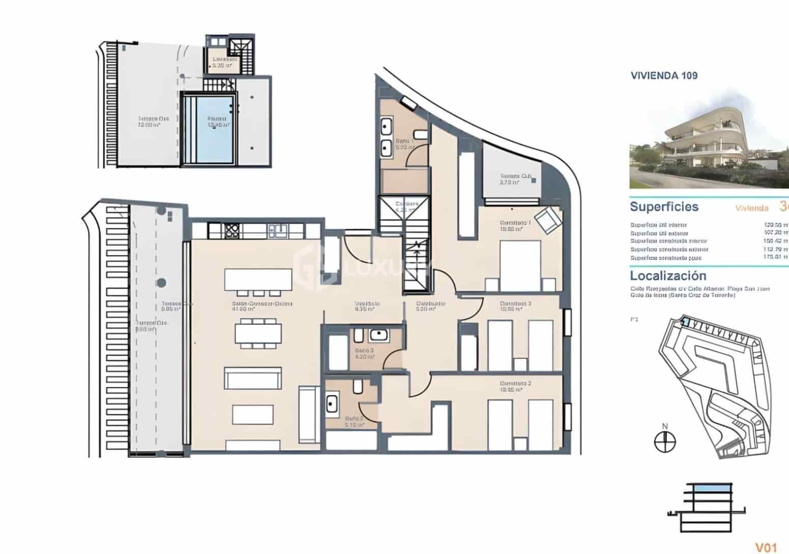 3 quarto Apartamento para venda em Guia de Isora com garagem - 1 540 000 € (Ref: 9805312)