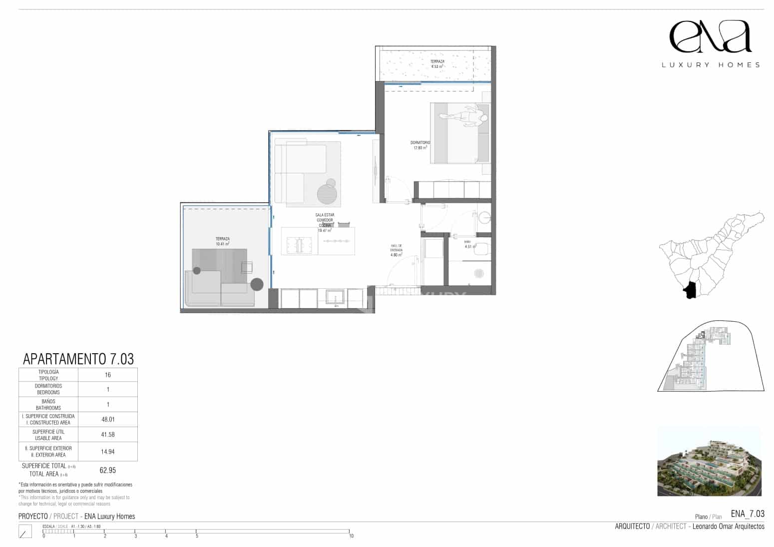1 soverom Leilighet til salgs i Los Cristianos med garasje - € 461 700 (Ref: 9985744)