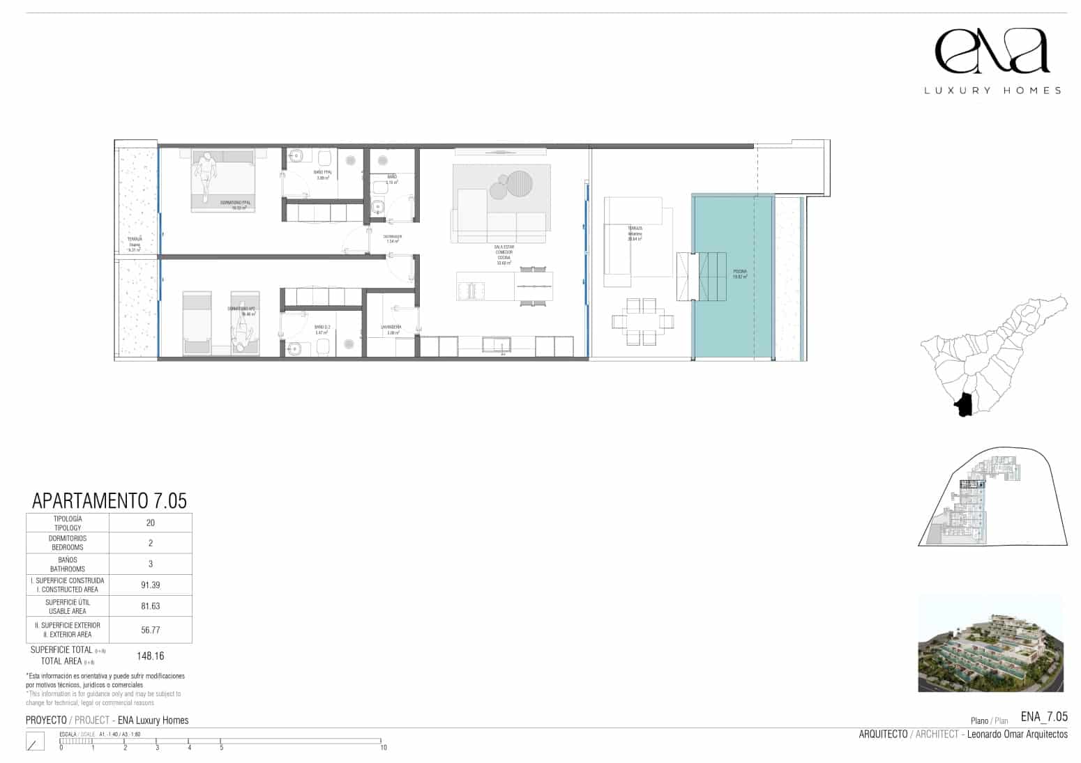 2 sypialnia Mieszkanie na sprzedaż w Los Cristianos z basenem garażem - 1 200 000 € (Ref: 9985745)