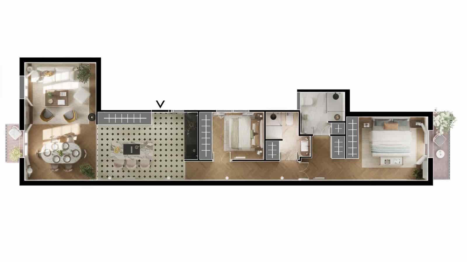 2 slaapkamer Flat te koop in Barcelona stad - € 675.000 (Ref: 9646199)