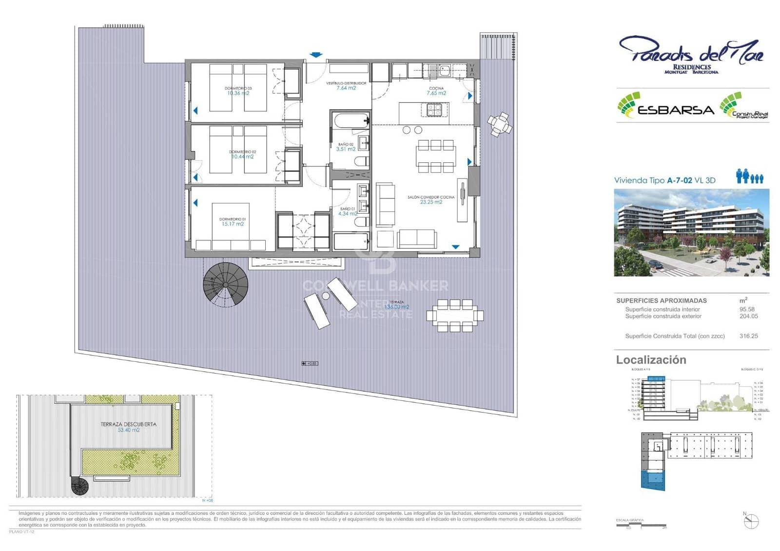 3 soverom Penthouse til salgs i Montgat med svømmebasseng - € 980 000 (Ref: 10059080)