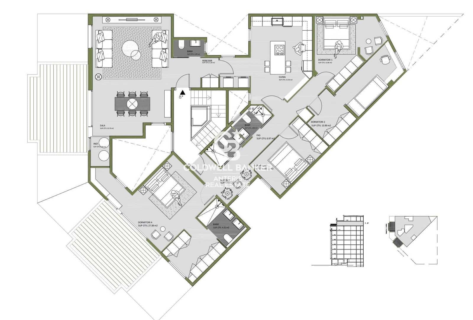 4 makuuhuone Kattohuoneisto myytävänä paikassa Barcelona kaupunki - 1 850 000 € (Ref: 10059089)