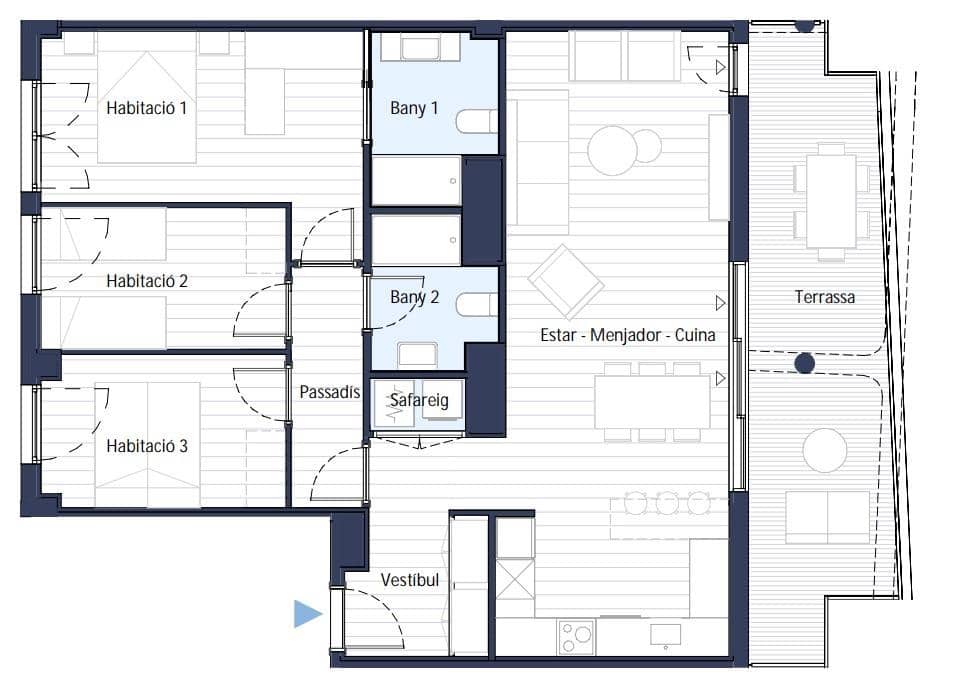 2 slaapkamer Flat te koop in Lloret de Mar met zwembad - € 281.000 (Ref: 10059092)