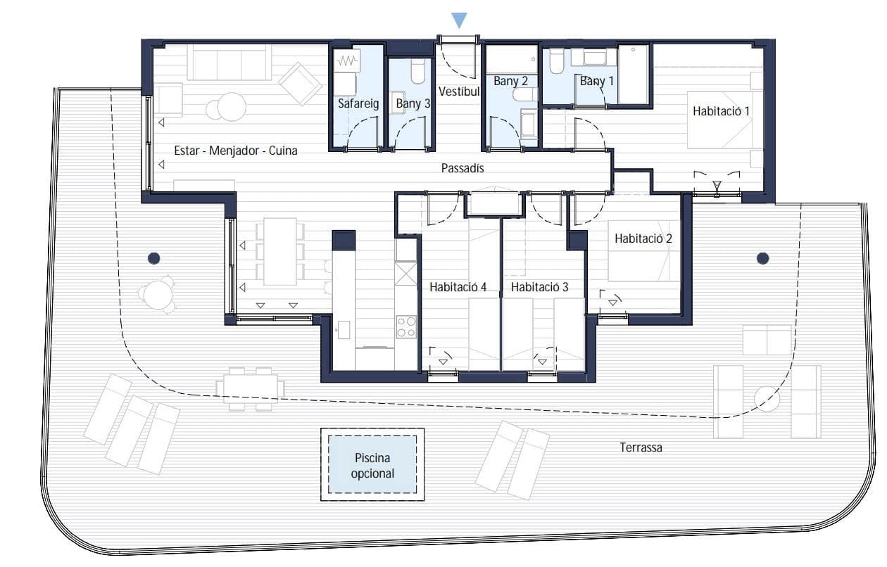 2 slaapkamer Flat te koop in Lloret de Mar met zwembad - € 281.000 (Ref: 10059092)