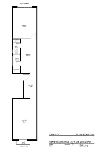 3 soveværelse Kontor til leje i Barcelona by - € 1.200 (Ref: 10059103)