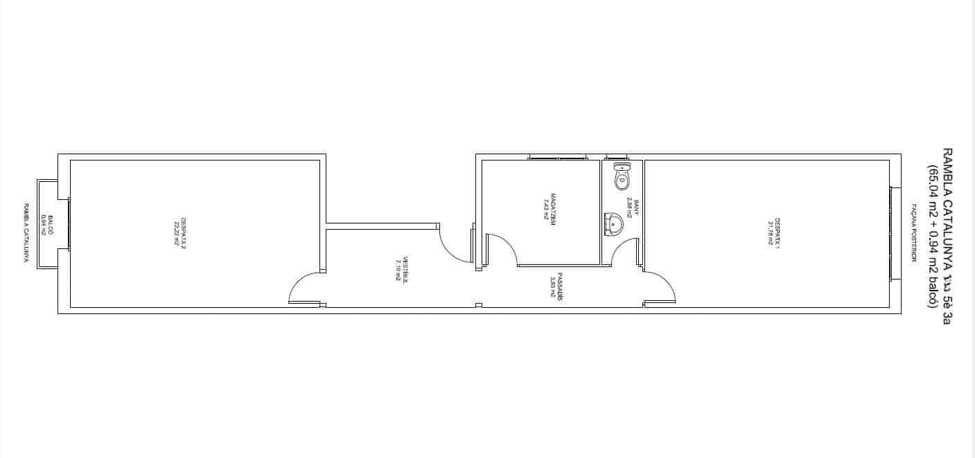 3 makuuhuone Toimisto vuokrattavana paikassa Barcelona kaupunki - 1 200 € (Ref: 10059103)