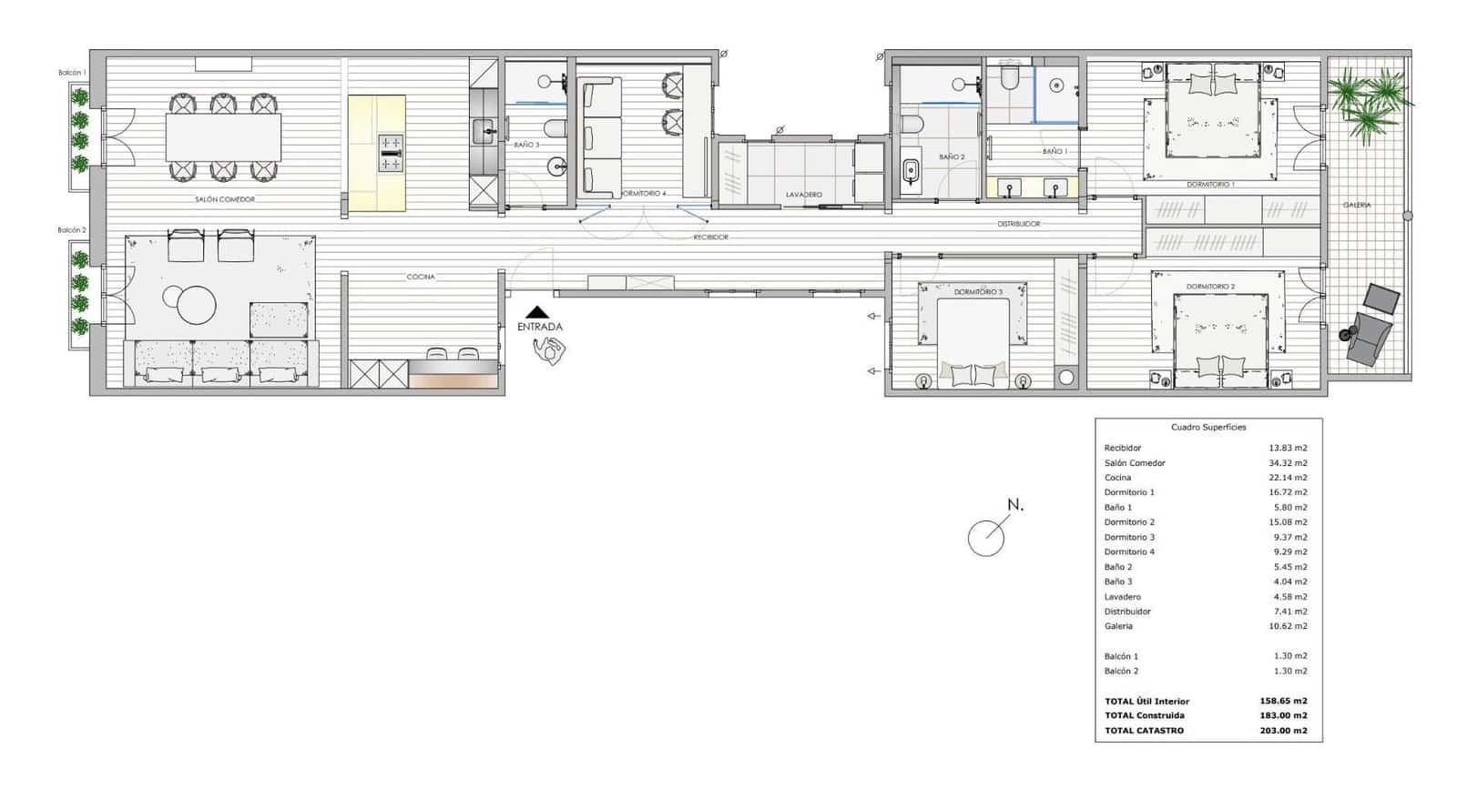 4 sypialnia Mieszkanie na sprzedaż w Miasto Barcelona - 1 720 000 € (Ref: 10059106)