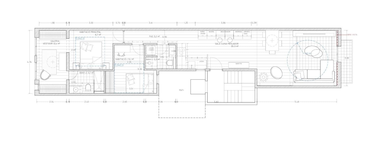 2 makuuhuone Asunto myytävänä paikassa Barcelona kaupunki - 645 000 € (Ref: 10078385)