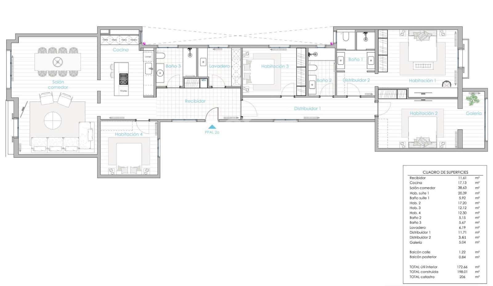 4 chambre Appartement à vendre à Barcelone ville - 1 790 000 € (Ref: 10139731)