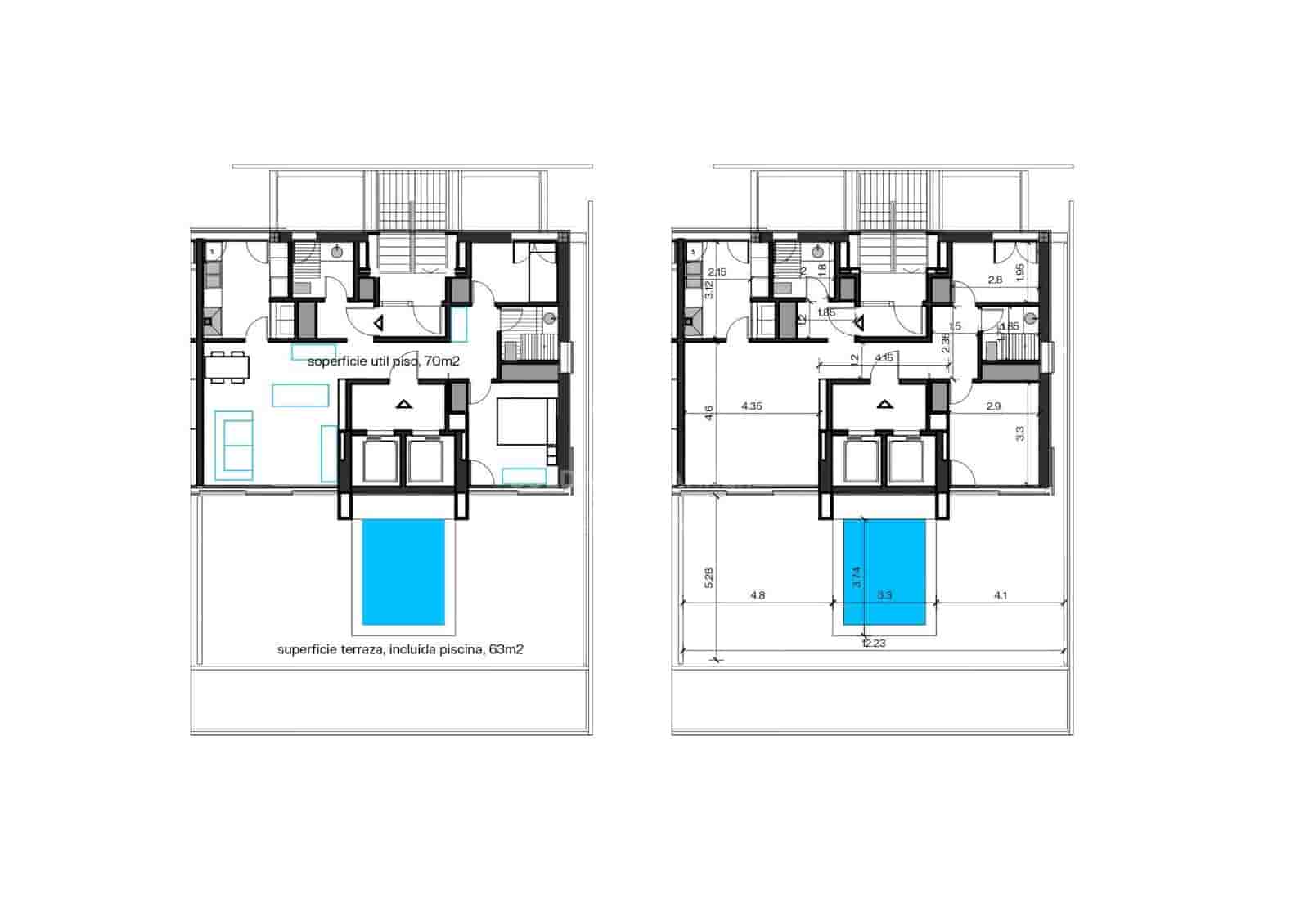 2 soverom Penthouse til salgs i Barcelona by med svømmebasseng garasje - € 1 345 000 (Ref: 10161518)