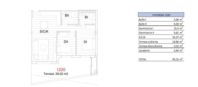 Apartamento de 3 habitaciones en San Miguel de Salinas en venta con piscina garaje - 399.900 € (Ref: 10181191)