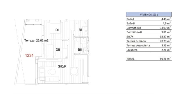 Apartamento de 3 habitaciones en San Miguel de Salinas en venta con piscina garaje - 399.900 € (Ref: 10181191)