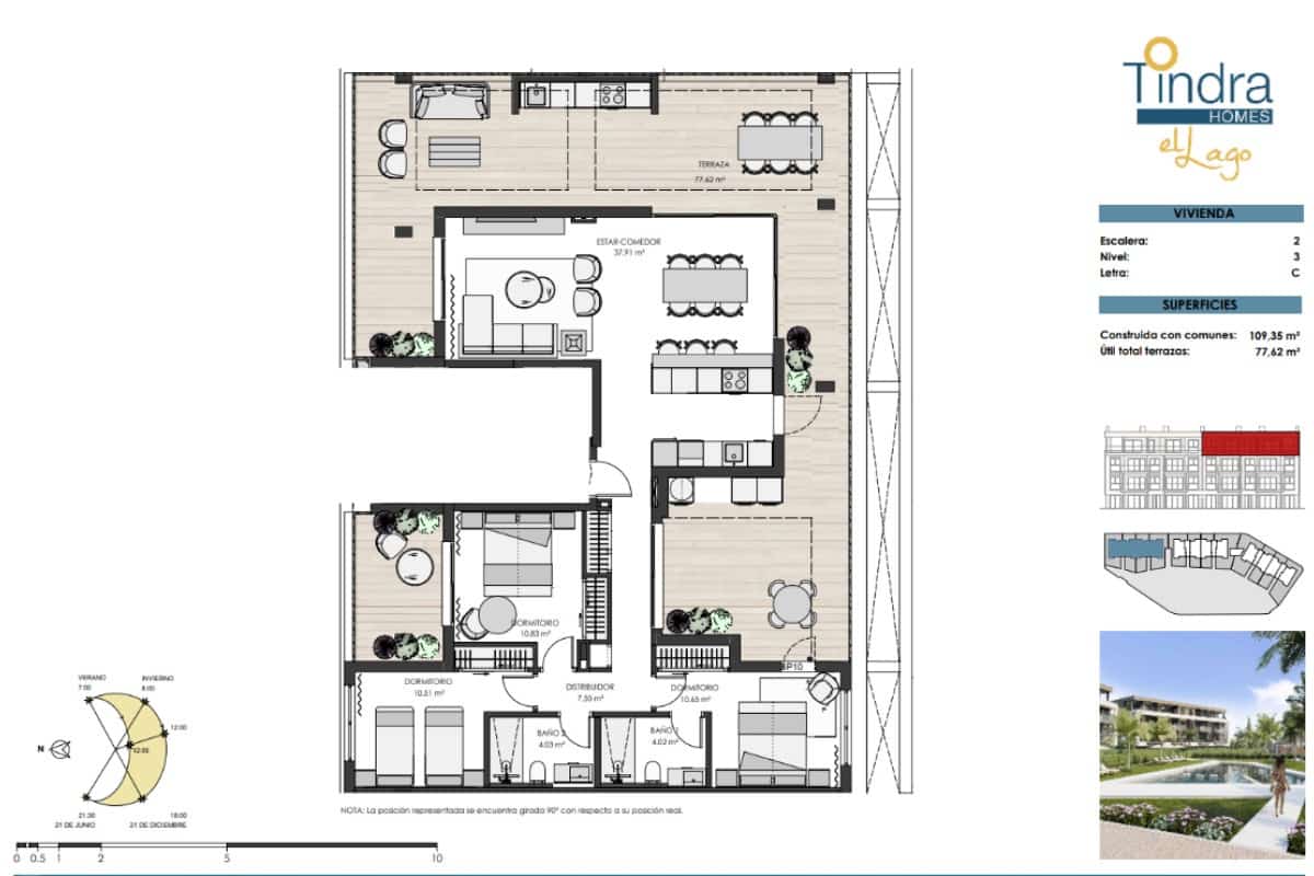3 soverom Leilighet til salgs i Torre-Pacheco med svømmebasseng garasje - € 529 000 (Ref: 10181362)