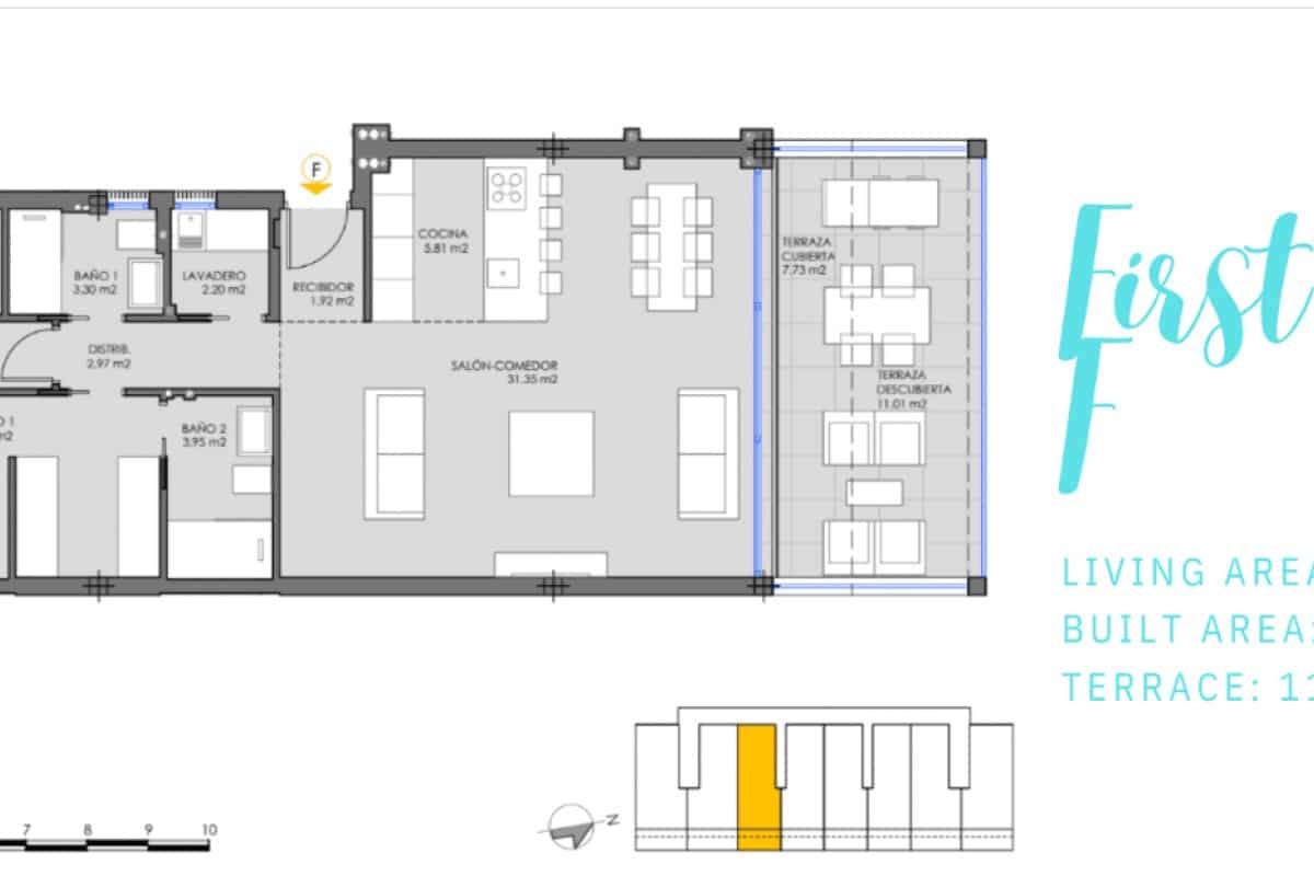 2 sypialnia Apartament na sprzedaż w Mar de Cristal z basenem garażem - 358 000 € (Ref: 10181400)