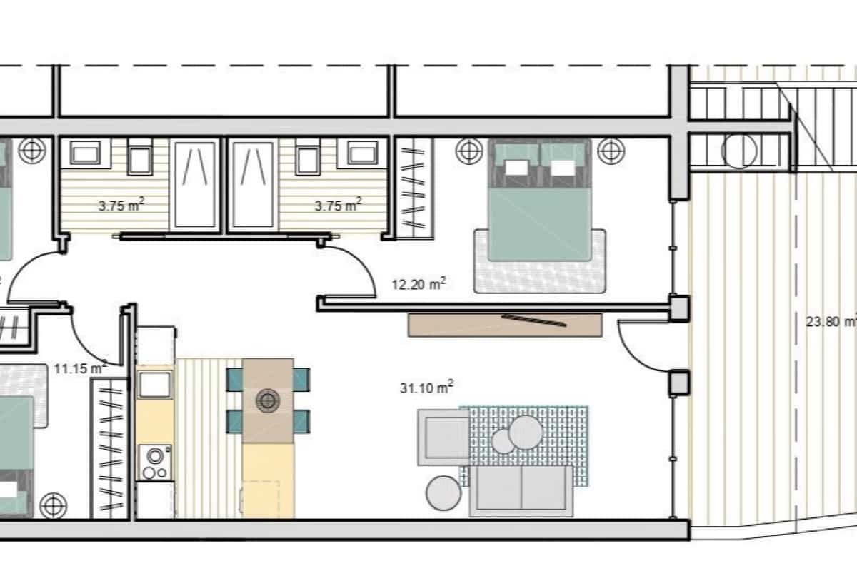 2 Zimmer Apartment zu verkaufen in Roldan mit Pool Garage - 238.000 € (Ref: 10181410)