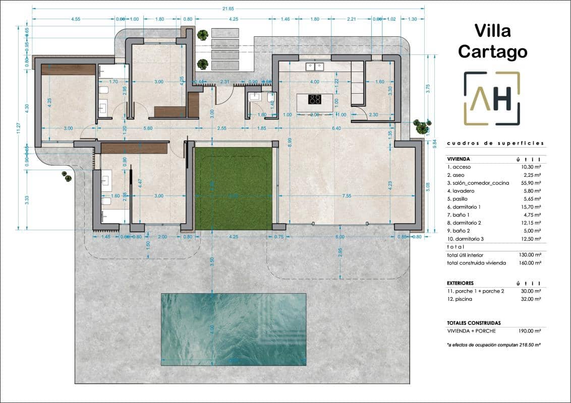 3 soveværelse Villa til salg i Monforte del Cid med swimmingpool garage - € 525.000 (Ref: 10184741)