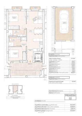 2 Zimmer Apartment zu verkaufen in Hondón de las Nieves mit Garage - 198.000 € (Ref: 8886037)