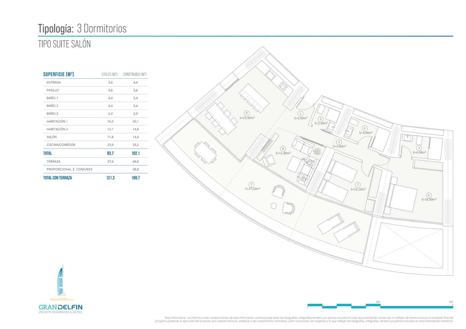 2 soverom Leilighet til salgs i Benidorm med svømmebasseng garasje - € 1 108 000 (Ref: 9327705)