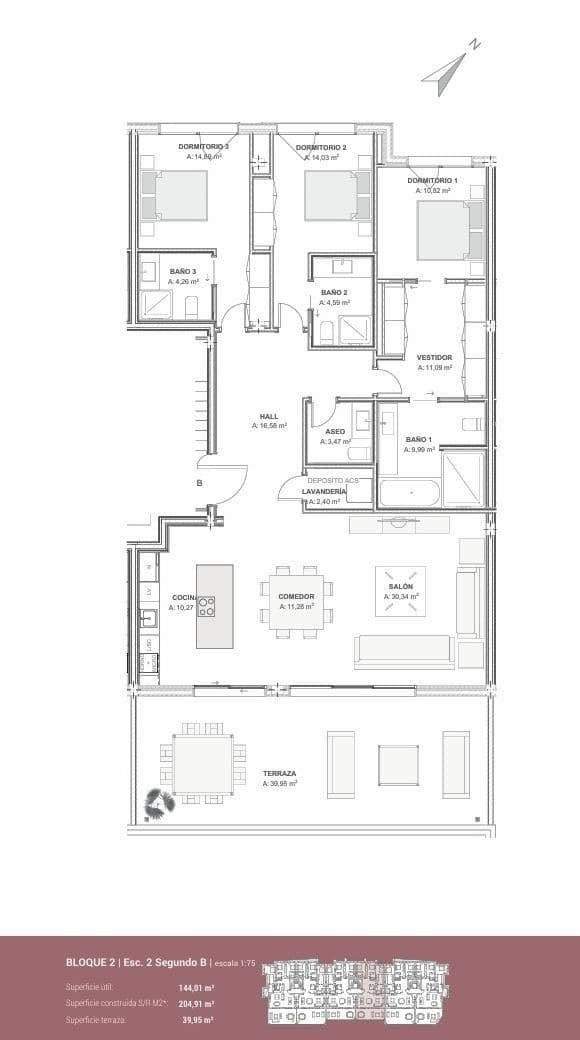 3 sypialnia Penthouse na sprzedaż w New Golden Mile z basenem garażem - 1 480 000 € (Ref: 10110969)