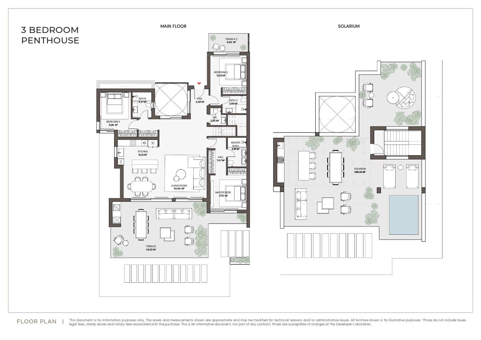 3 slaapkamer Penthouse te koop in Bel-Air met zwembad garage - € 1.453.000 (Ref: 10171752)
