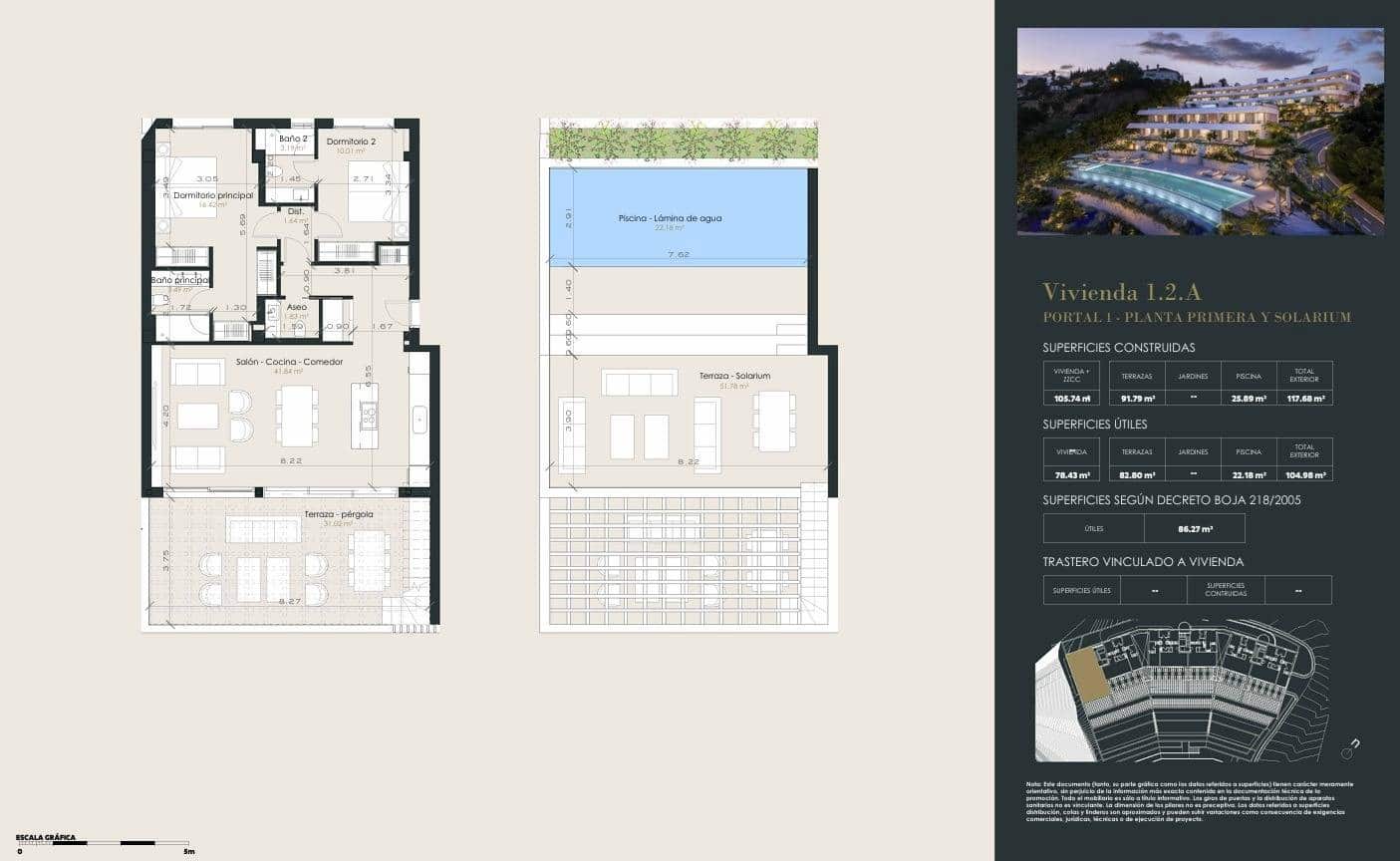 2 bedroom Penthouse for sale in Benahavis with pool garage - € 1,260,000 (Ref: 10177226)
