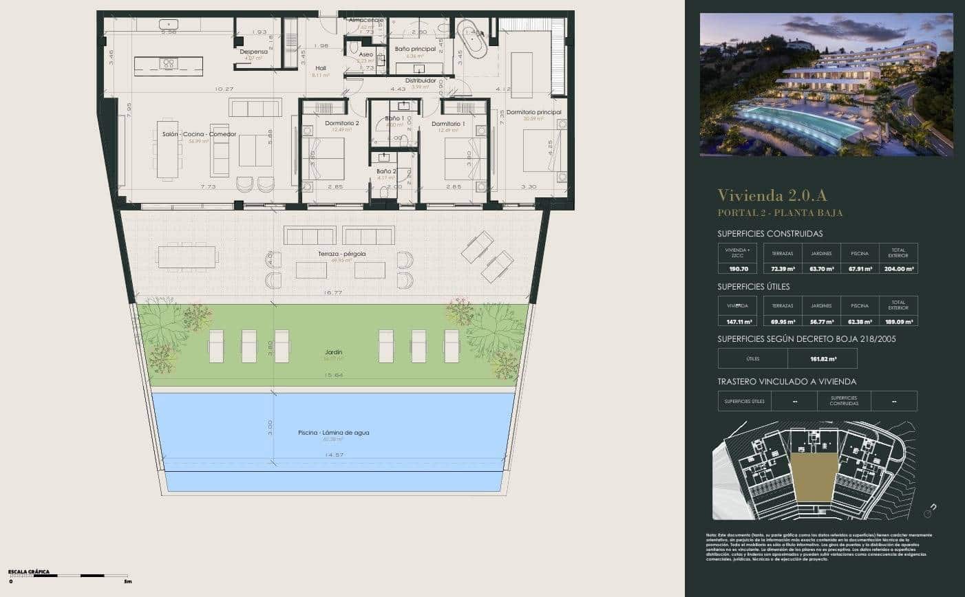3 quarto Apartamento para venda em Benahavis com piscina garagem - 1 990 000 € (Ref: 10177228)
