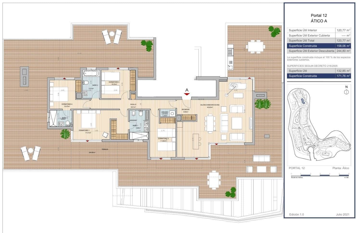 4 quarto Penthouse para venda em Las Lagunas de Mijas com piscina garagem - 779 900 € (Ref: 9077950)