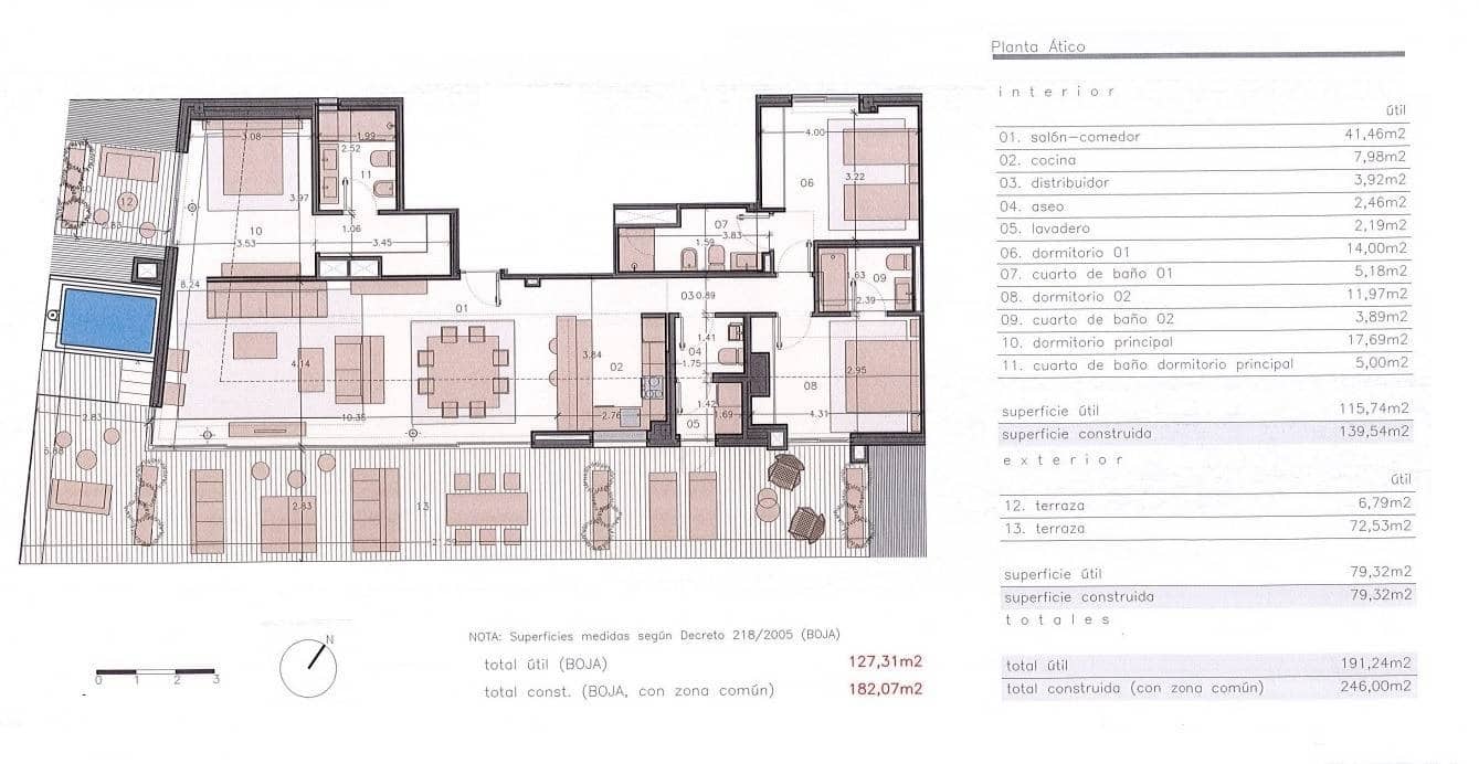 3 sypialnia Penthouse na sprzedaż w Fuengirola z basenem garażem - 1 550 000 € (Ref: 9161016)