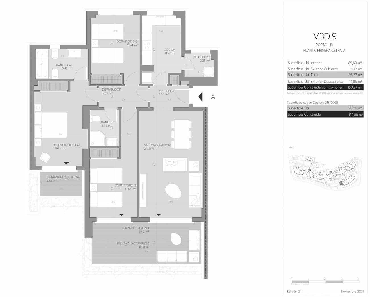 3 chambre Appartement à vendre à Estepona avec piscine garage - 299 000 € (Ref: 9169539)