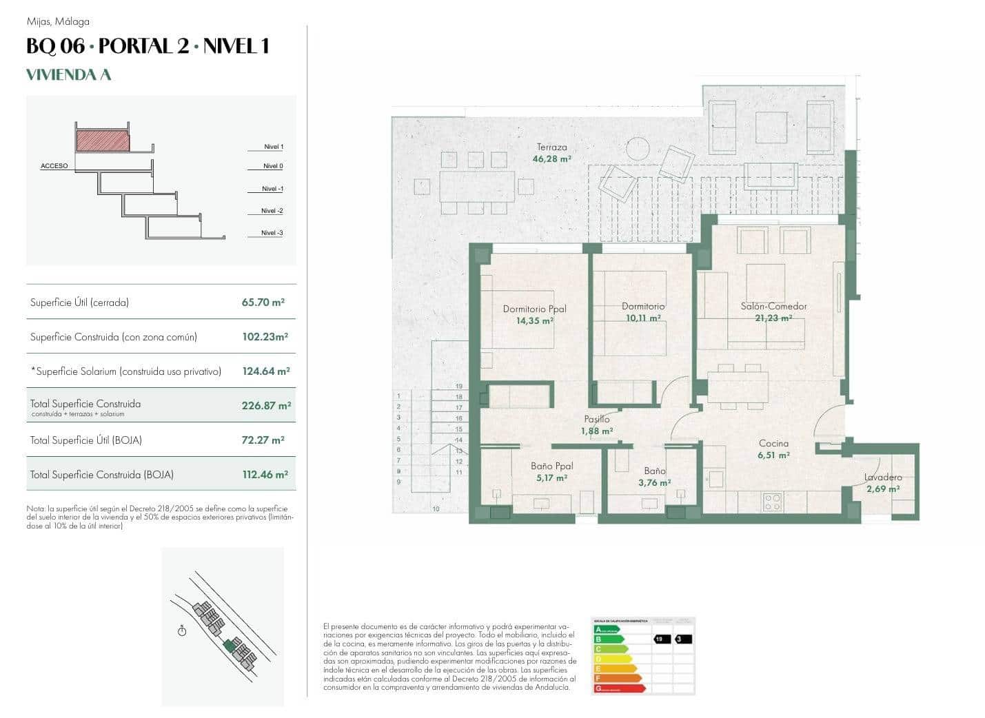 2 chambre Penthouse à vendre à La Cala de Mijas avec piscine garage - 882 000 € (Ref: 9209163)
