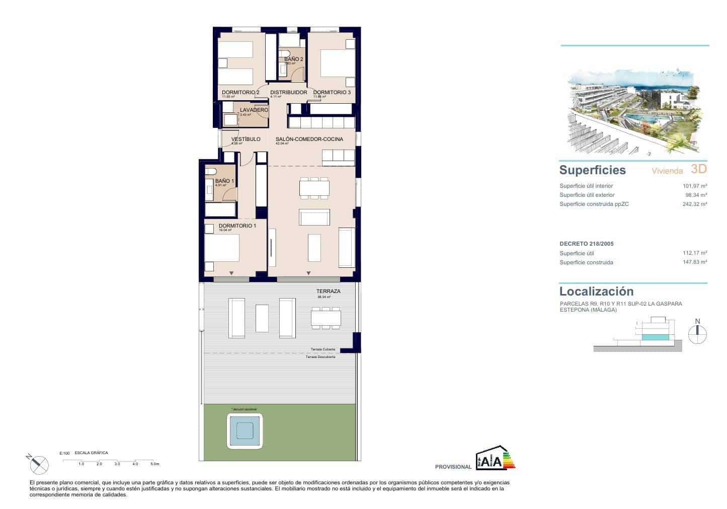 3 bedroom Apartment for sale in Estepona with pool garage - € 530,000 (Ref: 9565268)