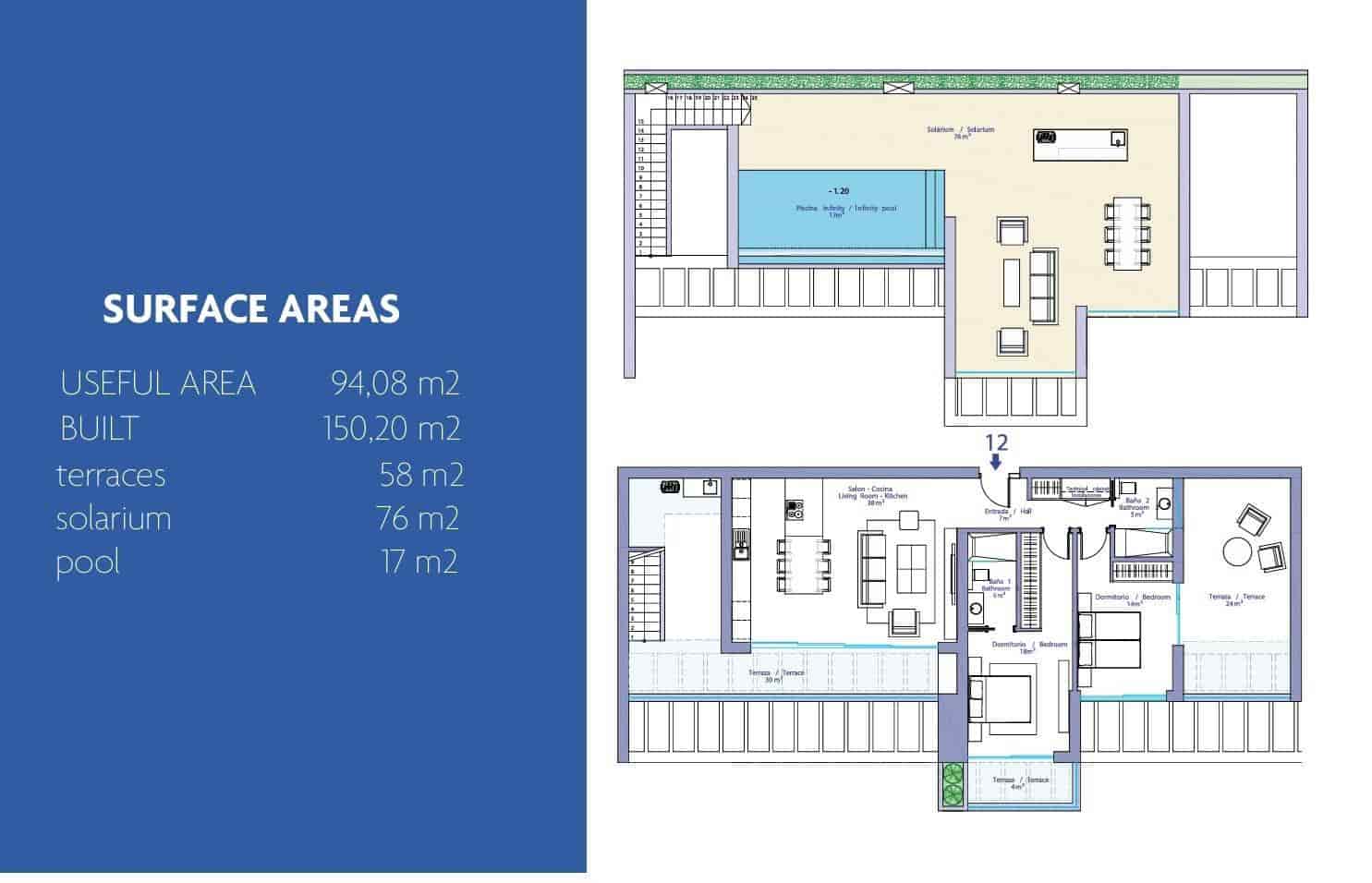 2 sypialnia Penthouse na sprzedaż w Estepona z basenem garażem - 975 000 € (Ref: 9945968)