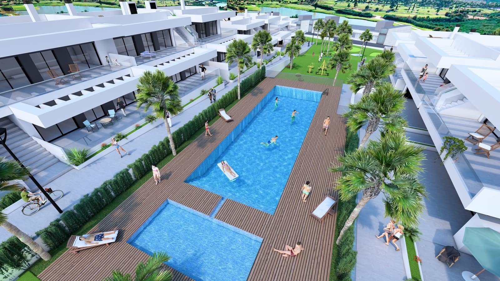 Bungalow de 2 habitaciones en Algorfa en venta con piscina - 290.000 € (Ref: 10056581)