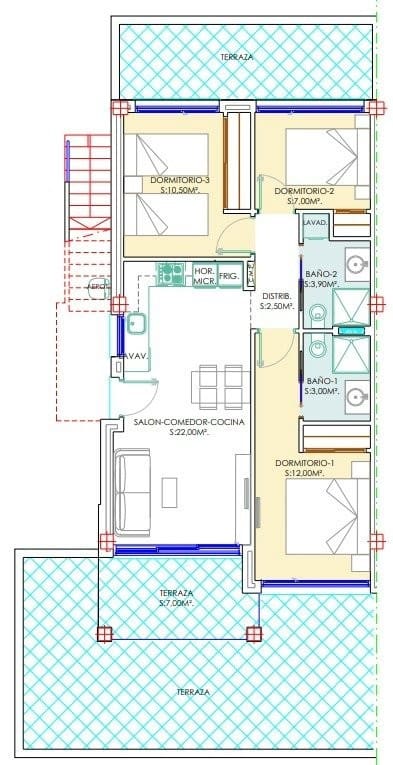 3 bedroom Apartment for sale in Torrevieja with pool - € 290,000 (Ref: 7374523)