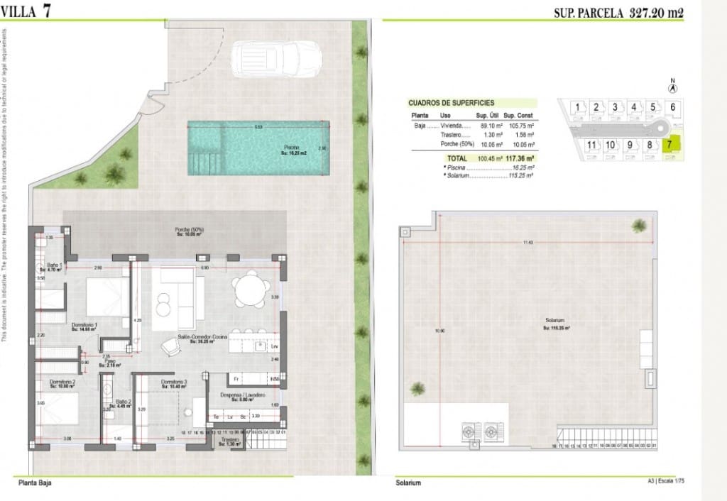 3 Zimmer Villa zu verkaufen in Condado de Alhama mit Pool - 369.900 € (Ref: 7374546)