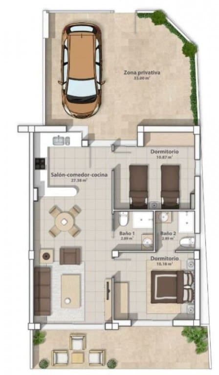 2 bedroom Apartment for sale in San Pedro del Pinatar with pool - € 245,000 (Ref: 7374589)