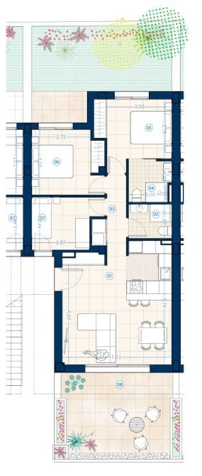 3 makuuhuone Huoneisto myytävänä paikassa Torrevieja mukana uima-altaan - 289 900 € (Ref: 7374594)