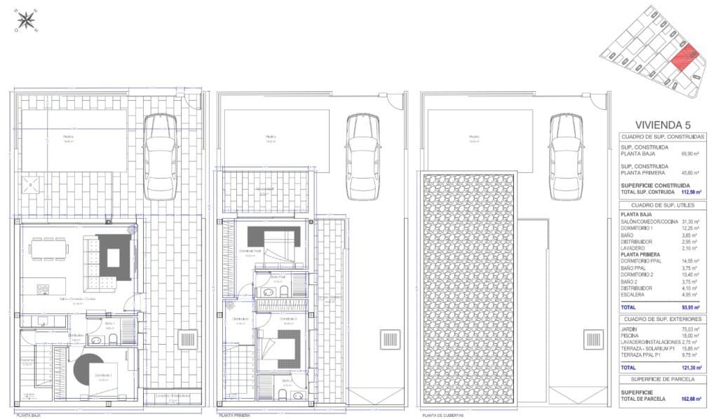 3 soveværelse Villa til salg i San Pedro del Pinatar med swimmingpool - € 439.000 (Ref: 7374729)