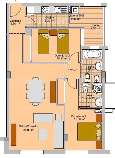 2 slaapkamer Appartement te koop in San Miguel de Salinas met zwembad - € 165.000 (Ref: 7374740)