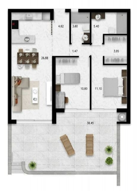 Apartamento de 2 habitaciones en Orihuela Costa en venta con piscina - 399.000 € (Ref: 7374751)