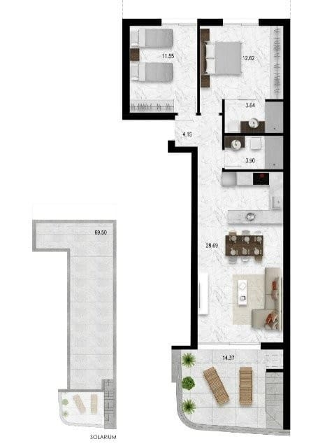 2 slaapkamer Penthouse te koop in Orihuela Costa met zwembad - € 440.000 (Ref: 7374754)