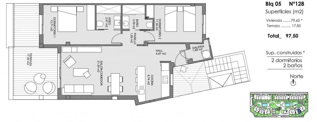 2 Zimmer Apartment zu verkaufen in Guardamar del Segura mit Pool - 294.000 € (Ref: 7412122)