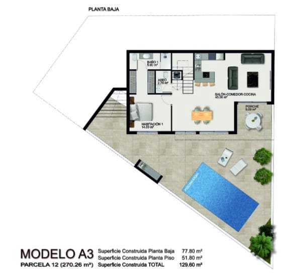 Chalet de 3 habitaciones en Rojales en venta con piscina - 649.000 € (Ref: 7480929)