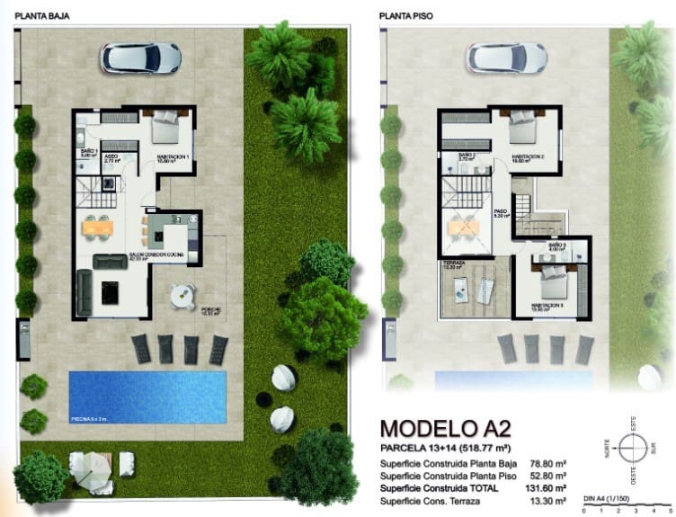 Chalet de 3 habitaciones en Rojales en venta con piscina - 649.000 € (Ref: 7480929)