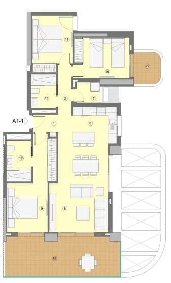 3 slaapkamer Appartement te koop in Benidorm met zwembad - € 489.000 (Ref: 7502479)
